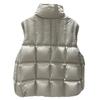Womens 90% White Duck Down Vest With Knit Sleeve Panels Warm Slim Fit Puffer Winter 2026
