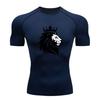 Men's Compression Fitness Sports T-Shirt, Stylish Crowned Li