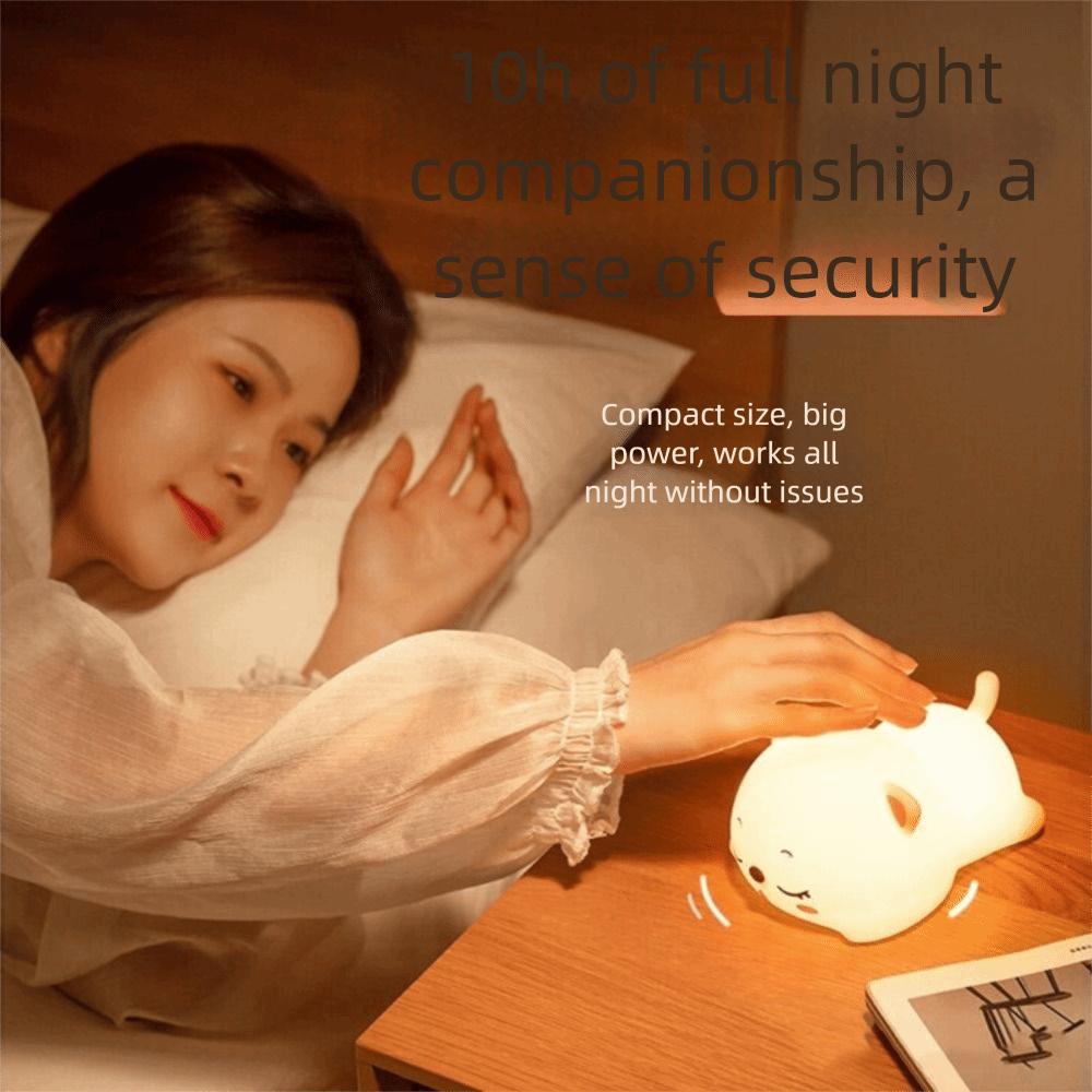Soft Silicone Material LED Night Light Colorful Atmosphere Silicone Night Light  Kids Bedroom
