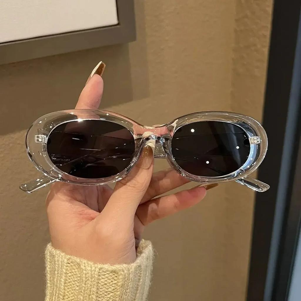 New Small Oval Sunglasses Women Men Trendy Vintage Hip Hop Cat Eye Sun Glasses Female Leopard Black Punk Eyewear Uv400 Glasses