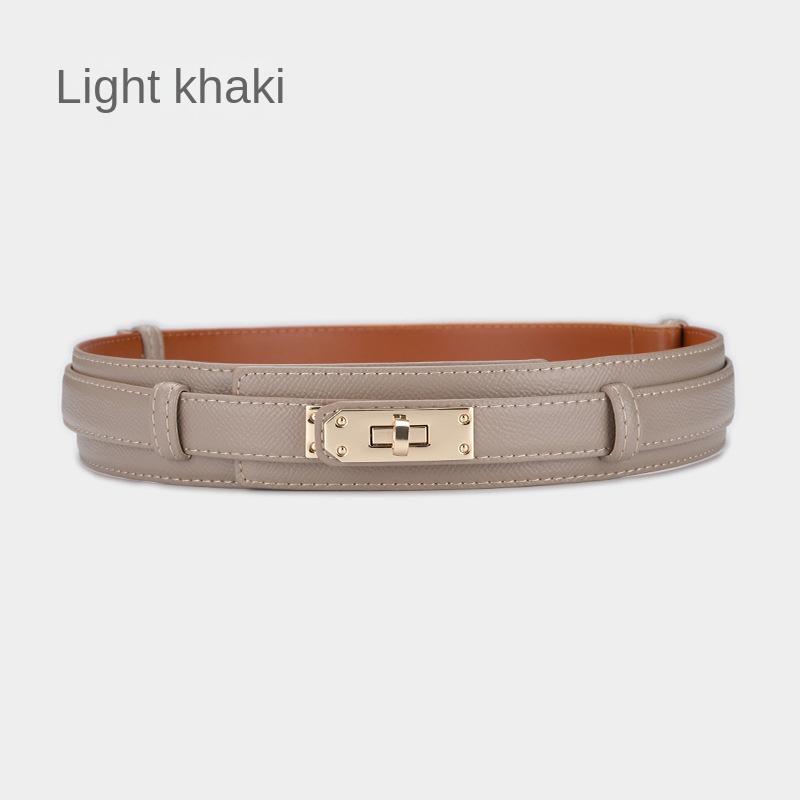 

Женский ремень с замком, стильный декоративный модный ремень с платьем, обтягивающий кожаный ремень, широкий пояс с уплотнением на талии 105cm