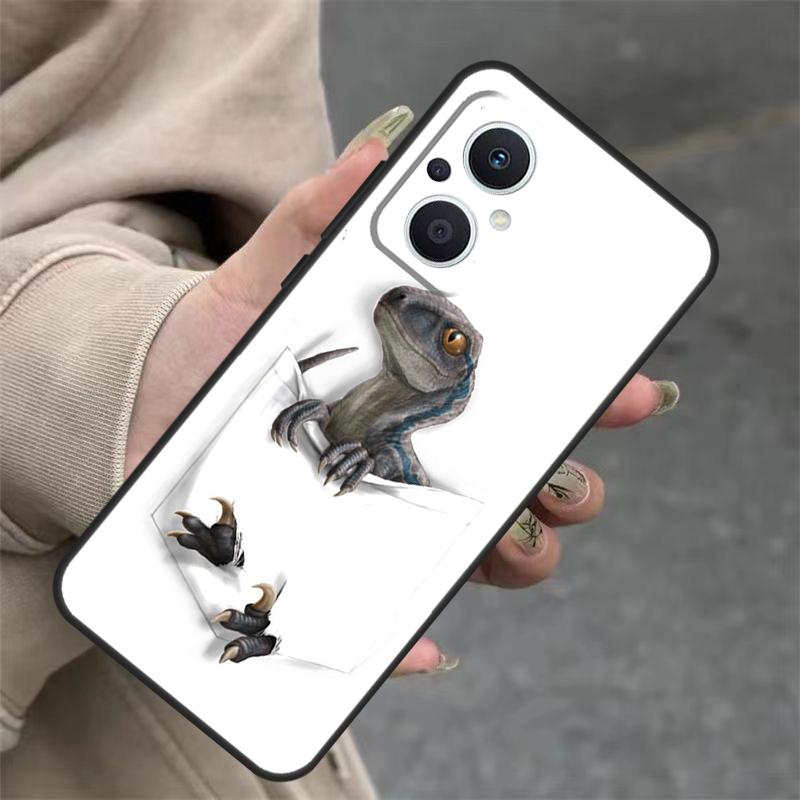 Cute Dino Dinosaur Case For OPPO Reno 14 12 11 10 13 Pro 14F 13F 12F 11F 8 7 Lite OPPO Find X9 X8 X6 Pro Cover