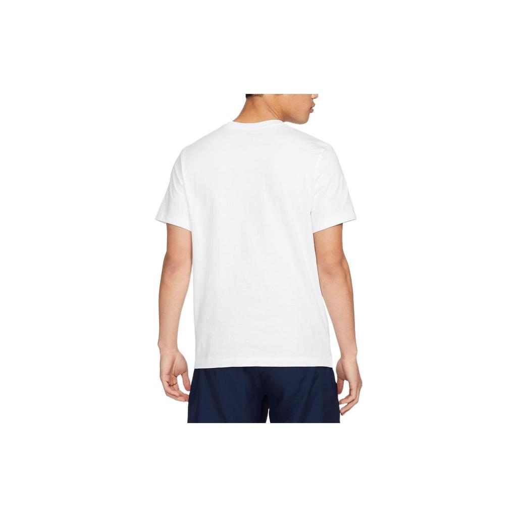 Nike T Shirts Men's White Crew Neck Moderate Straight Fit DD8406-101