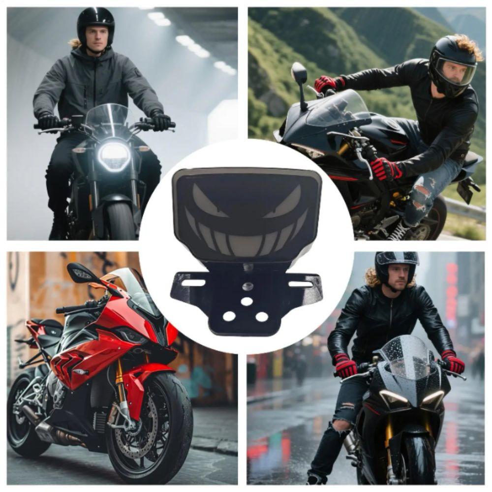 Dynamic Flash Devil Eye Tail Lights LED Design Brake Rear Light Lamp  Motorcycle Lighting