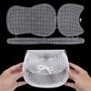 5pc DIY Grid Pieces Template Materials for Crocheting Bag, Hand Knitting Creative Mesh Patterns, White Blank Woven Mat Board
