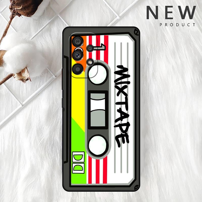 Mixtape Vintage Magnetic Tape Cassette Audio Case For Samsung Galaxy A54 A52 A14 5G A53 A12 A13 A71 A23 A34 A33 A21s Phone Cover