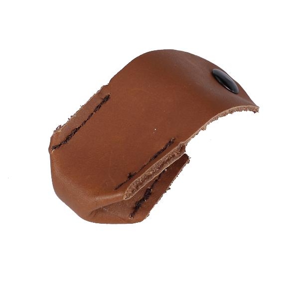 Leather Chalk Holder Case Lip Snap Fastner for Pool Billiard Cue