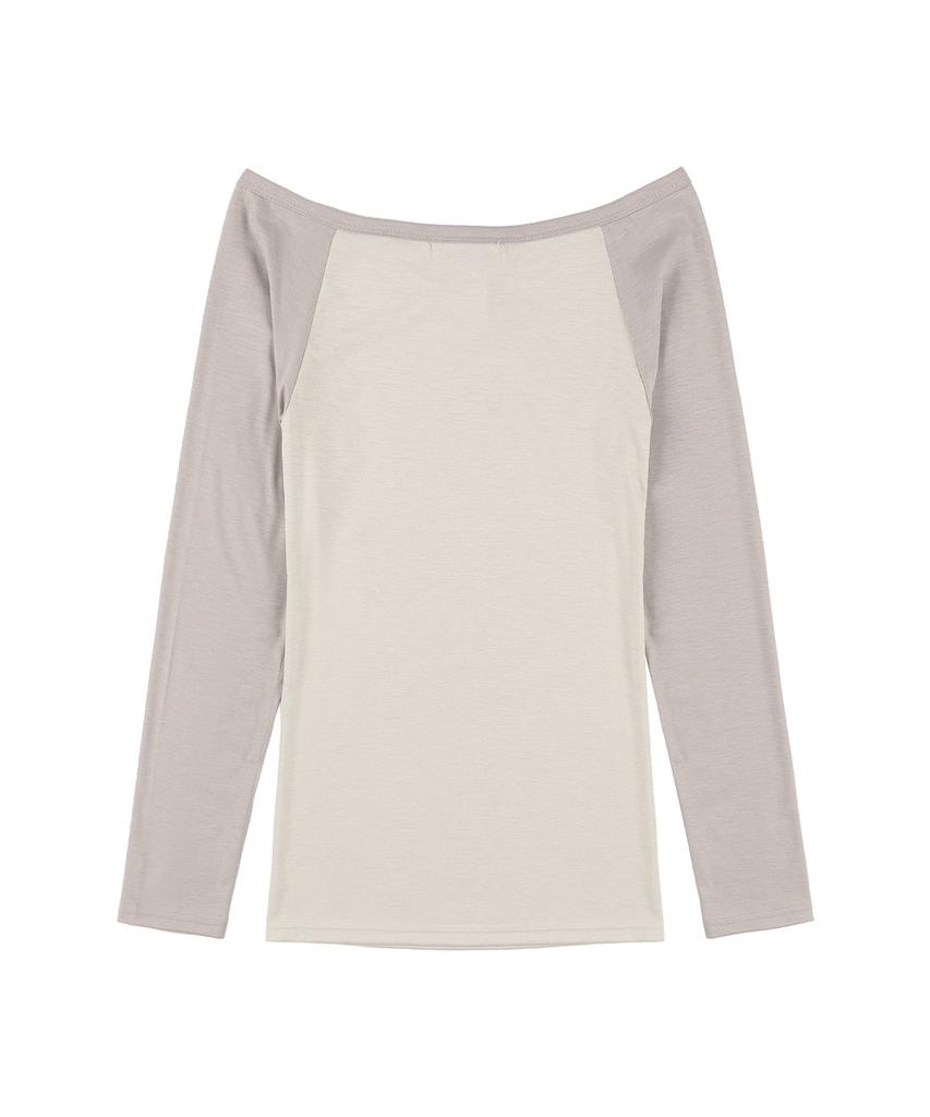 FANCY CLUB Heavenly Off-Shoulder Long Sleeve (Beige) F25Qb084