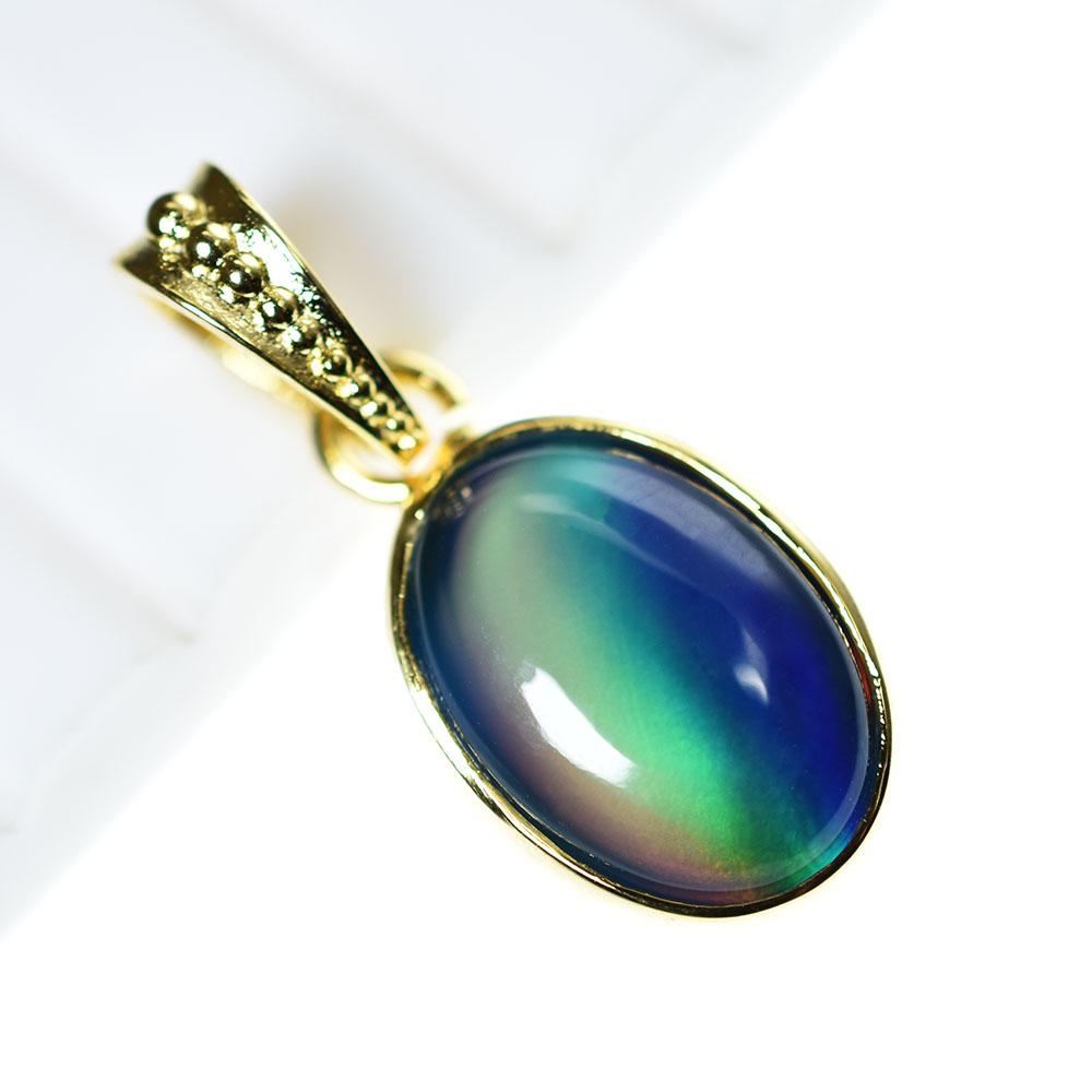 CERTIFIED Natural 15.90 Ct Opal 18K Gold Plated Multicolor Loose Gems Pendant MY.PDG-331-NS