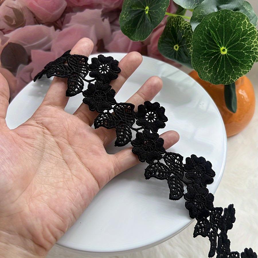 1 Yard Floral Lace Trim Ribbon, Water-Soluble Fabric, DIY Sewing Craft Decoration 5.5cm Width