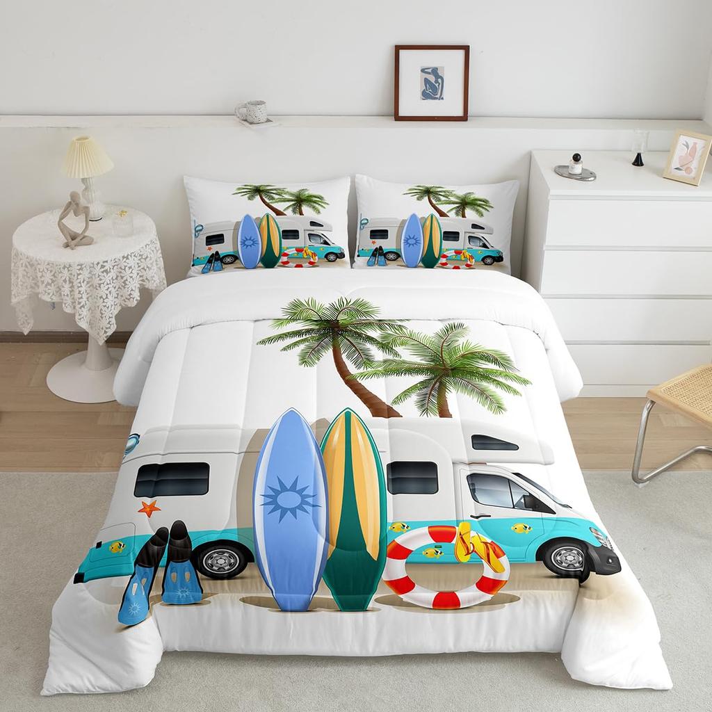 Erosebridal Teens Dirt Bike Comforter Set Twin Size, Motocross Rider Down Comforter for Kids Boys Adult Men, Motorbike Extreme Sport Bedding
