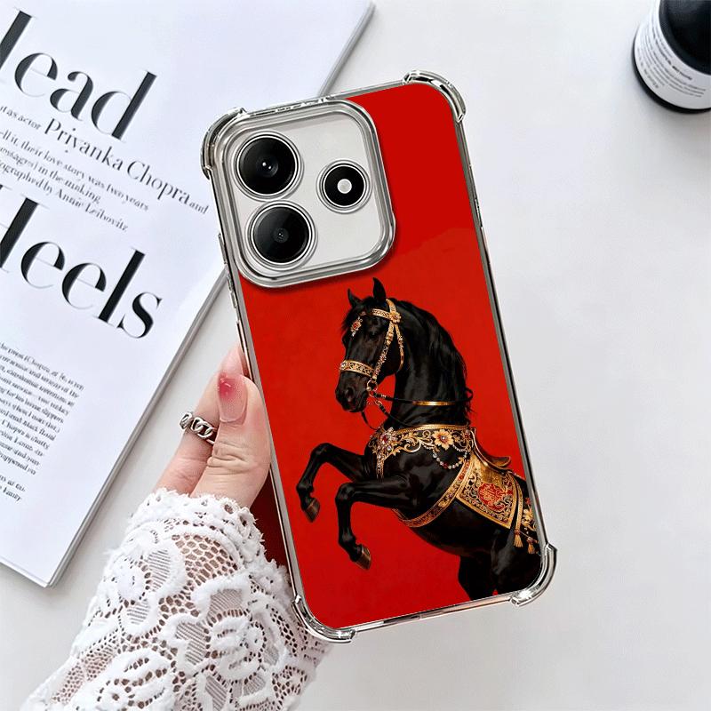 

Эстетика Искусства Лошади Покрытие Чехол для Телефона Для Xiaomi Redmi Note 14 15 Pro Plus 13 12 11 11S 11T 10 9S 9 5G Противоударный Чехол с Подушкой Безопасности Redmi Note 14 5G