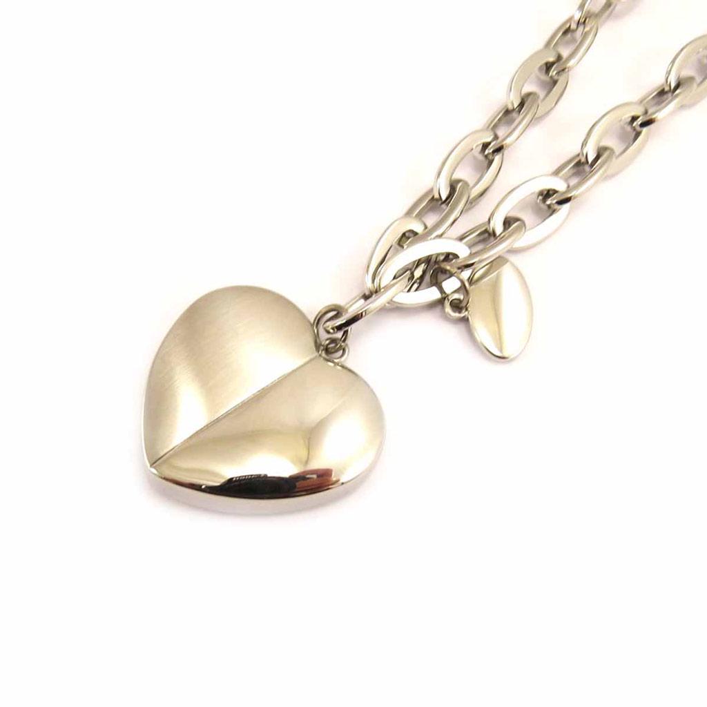 Altesse [L1317] - Collier acier 'Love' argenté