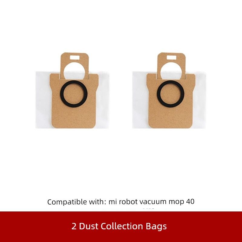 

with Xiaomi Sweeping Robot Accessories MIJIA M40 Rolling Brush Side Brush Filter Cloth Mop Cleaning Solution Dust Collection Bag Upgraded Thickened Dust Bags 2 Pieces (Trial Pack)