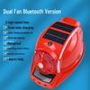 Six-Fan Multifunctional Cooling Hat with Solar Bluetooth Headlamp