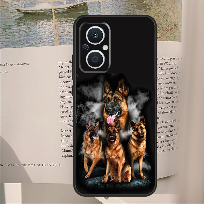 German Shepherd Dog Cover For OPPO Reno 11F 12F 13F 14F 14 10 11 13 Pro 7 8 Lite OPPO Find X8 X6 X5 X9 Pro Case