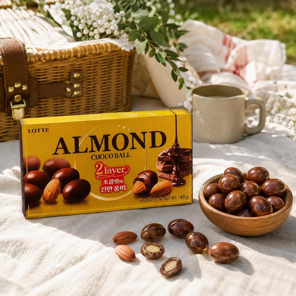 Lotte Almond Filled Chocolate Beans 46g
