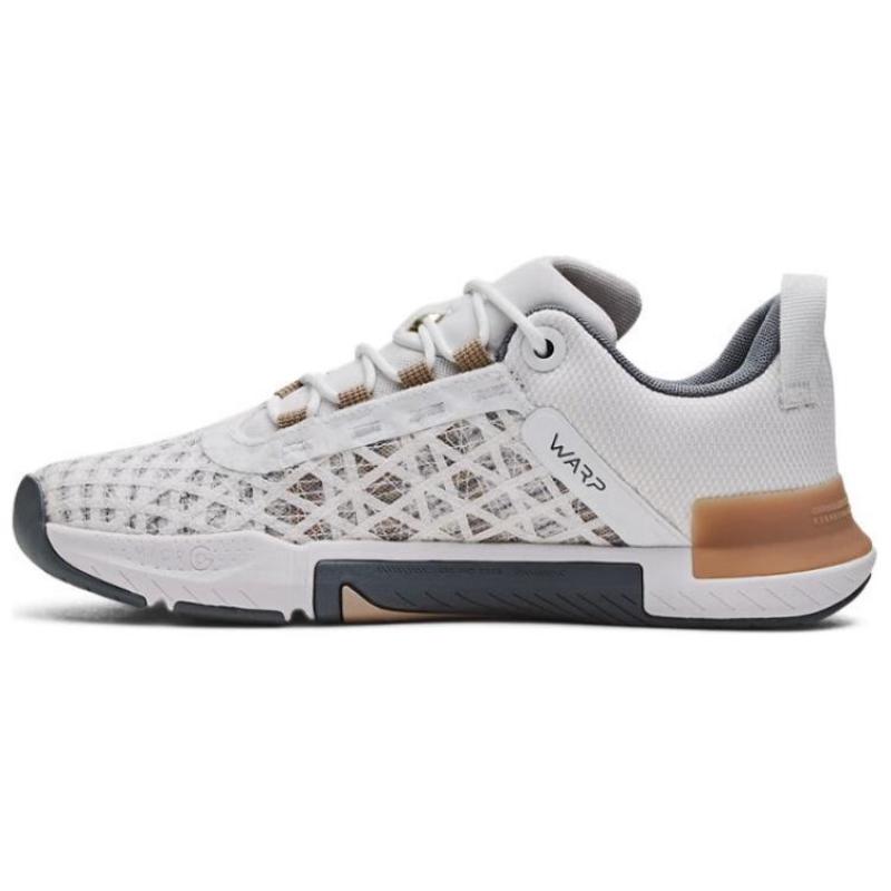 Under Armour TriBase Reign 5 Slip Resistant Abrasion Resistant Low Top Training Shoes Men's White Sneakers 3026021-105