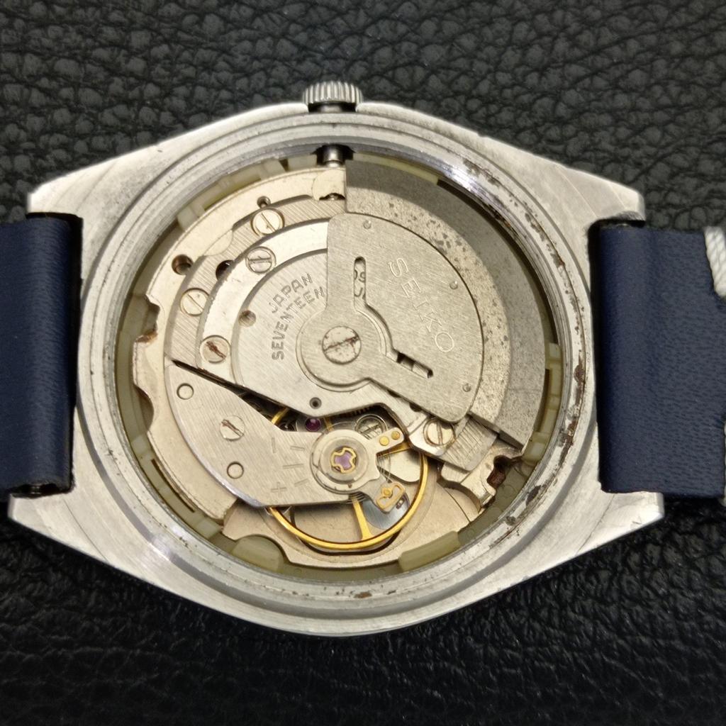 VINTAGE SEIKO 5 AUTOMATIC 6309A JAPAN MENS ARABIC BLUE DIAL WATCH a702653-1 R209-a702653