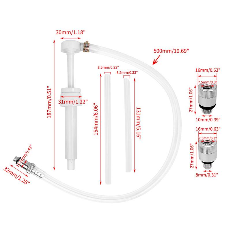 

1 комплект для стандартных бутылок объемом 1 кварта для подвесных моторов Mariner, универсальный 8-кубовый нижний блок, шестеренчатый масляный насос с адаптерами 3/8 дюйма, 8 мм, 10 мм
