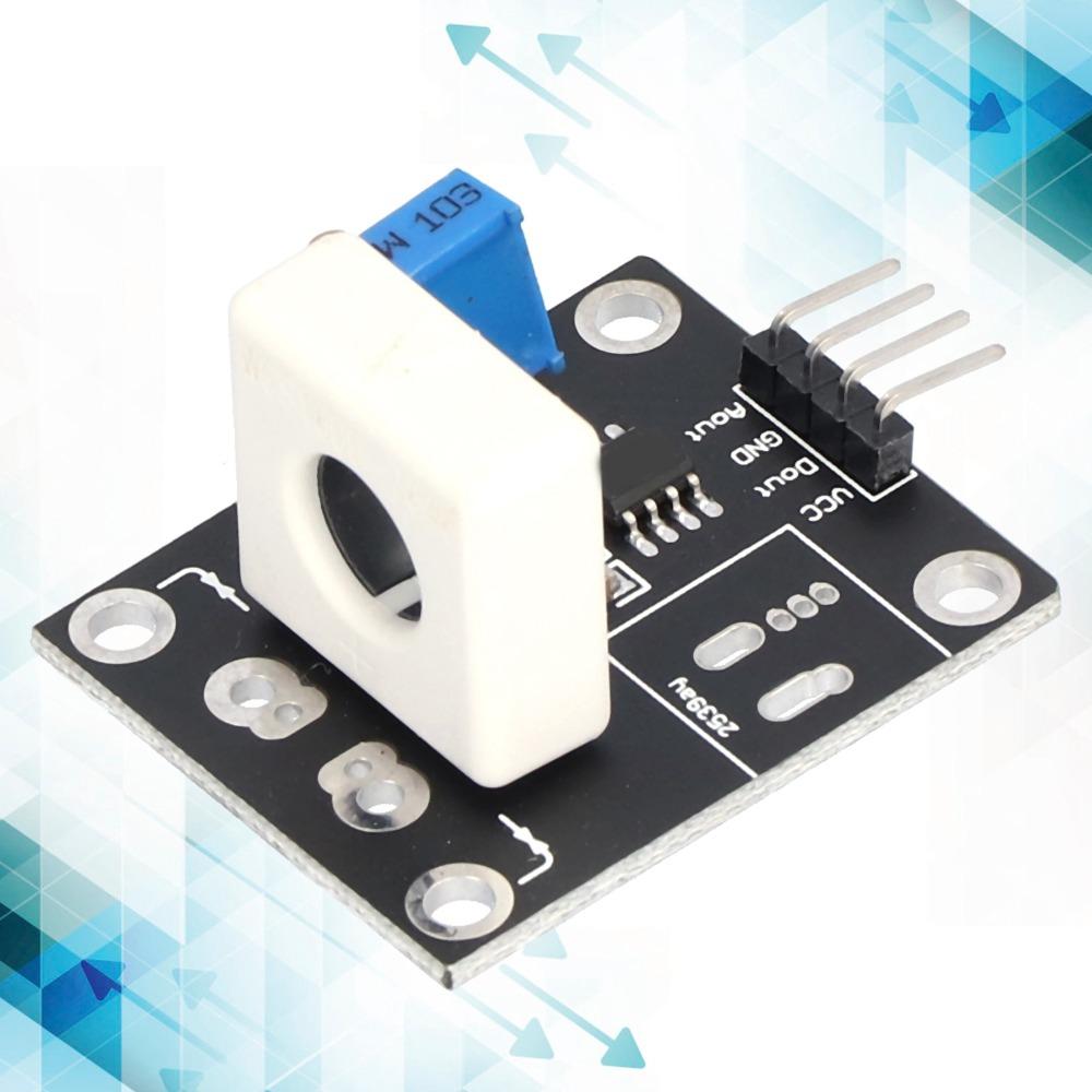 DC 5V Current Detection Sensor Module Adjustable Hall Effect Sensor  Overcurrent Detection