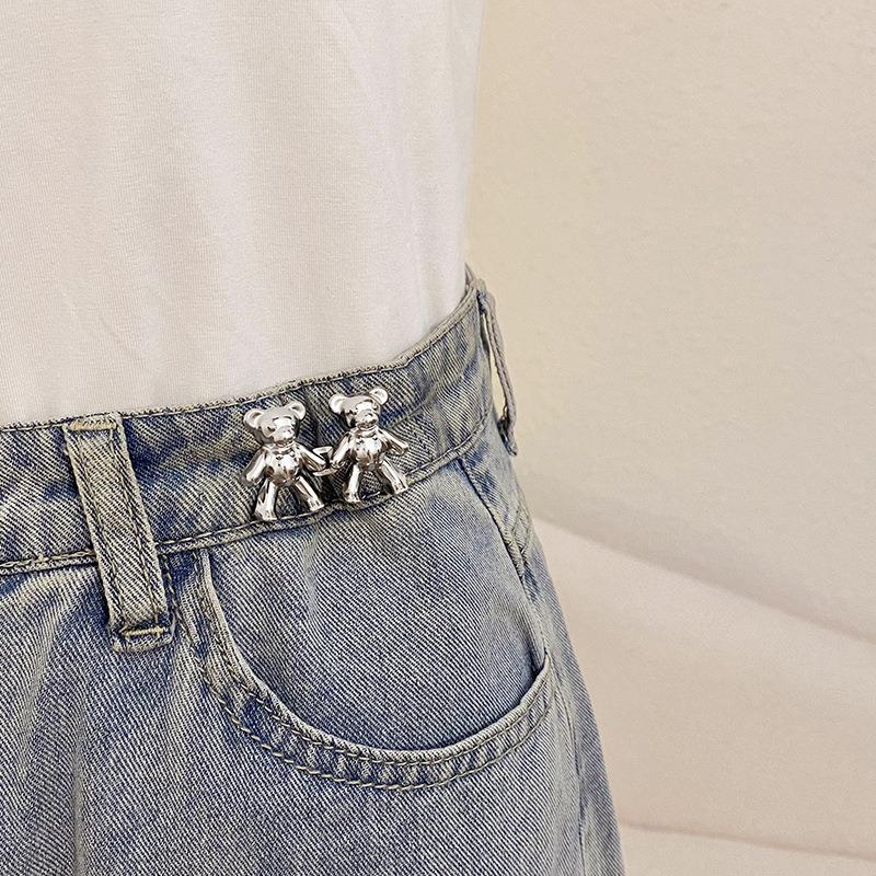 Neue Y2K Stern-Clips für Hosen Hosen-Pin Einziehbarer Knopf Loser Knopf für die Taille Für Jeans Feste Taillenschnalle