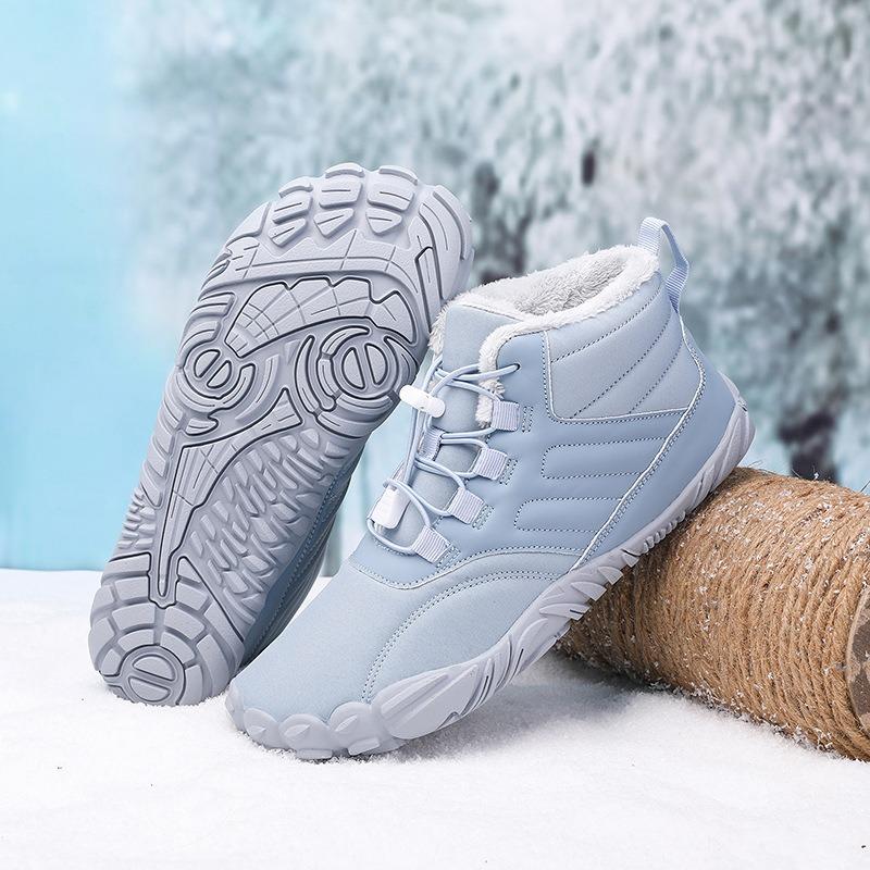 Outdoor Casual Velvet Winter Thermal Shoes Thickened Mountaineering Cotton Shoes Five-finger Large-size Wear-resistant Snow Boots