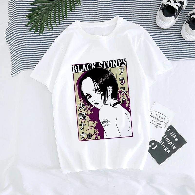 ZX TEE Nana Anime T-Shirt Nana Anime Shirt Nana Osaki Manga Charakter Shirt BLACK STONES Merchandise Japanisches Anime Charakter Print T-Shirt