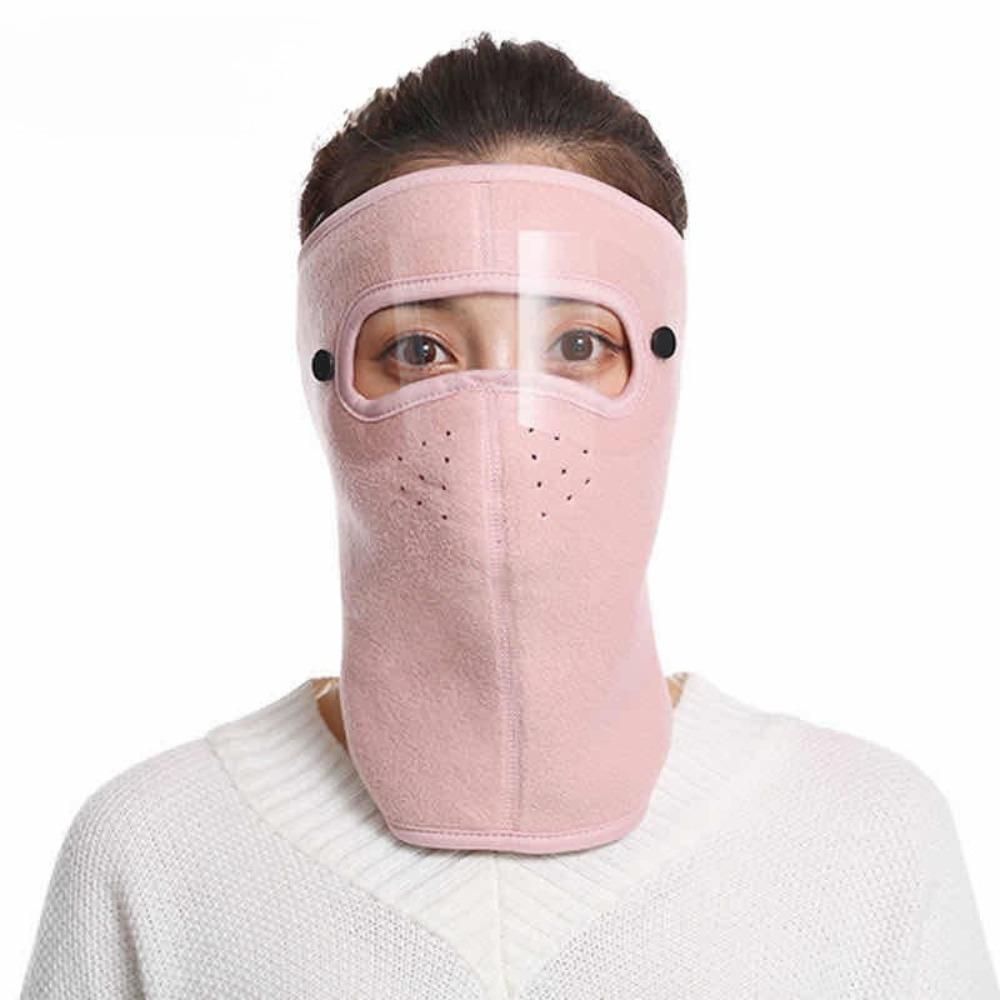 

Winter Balaclava Face Mask Detachable Anti Fog Goggle Windproof Thermal Full Face Cover for Motorcycle Skiing Men Women розовый