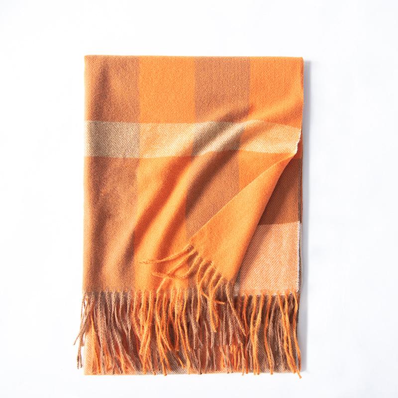New Imitation Cashmere Women Scarf Winter Preppy Style Plaid Fringed Warm Scarve Pashmina Mujer Femme Foulard Bufanda Wrap Shawl