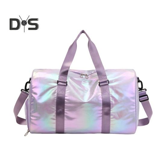 

Женская дорожная сумка с ручкой и плечевым ремнем, водонепроницаемая, большой вместимости, с карманами для мокрых и сухих вещей, спортивная сумка для кемпинга, деловых поездок, дорожная сумка фиолетовый