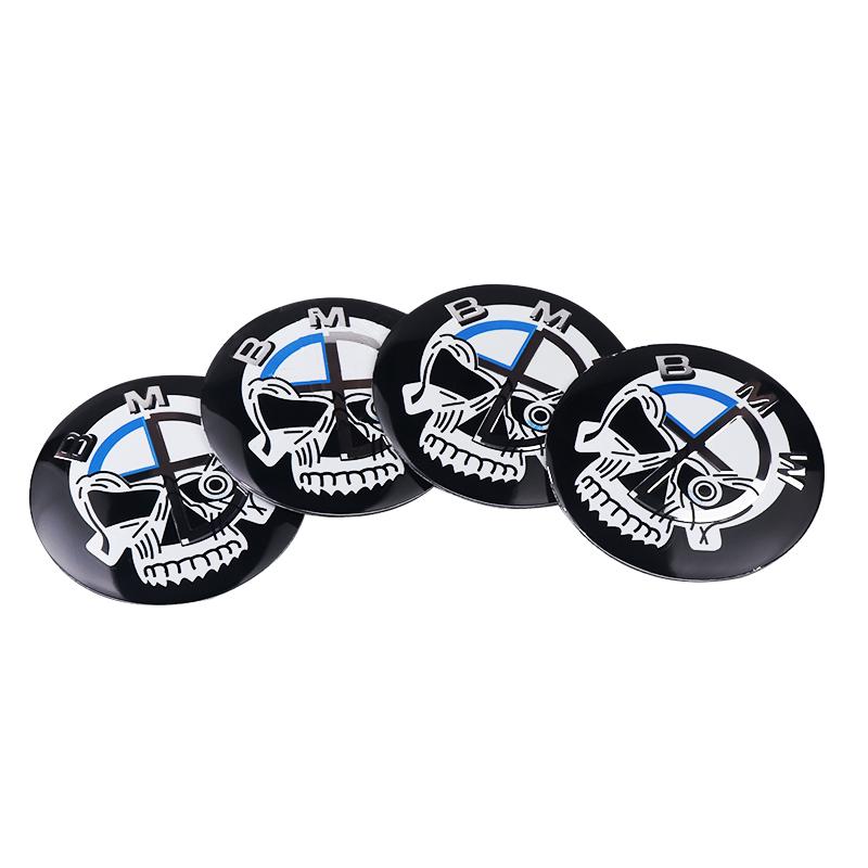 KSMH6 4Pcs Car Styling BMW Emblem Tire Wheel Center Sticker Hub Cap Badge Decals For BMW M Power 1 3 4 5 6 7 M3 M5 M6 E46 E39 E60 E90