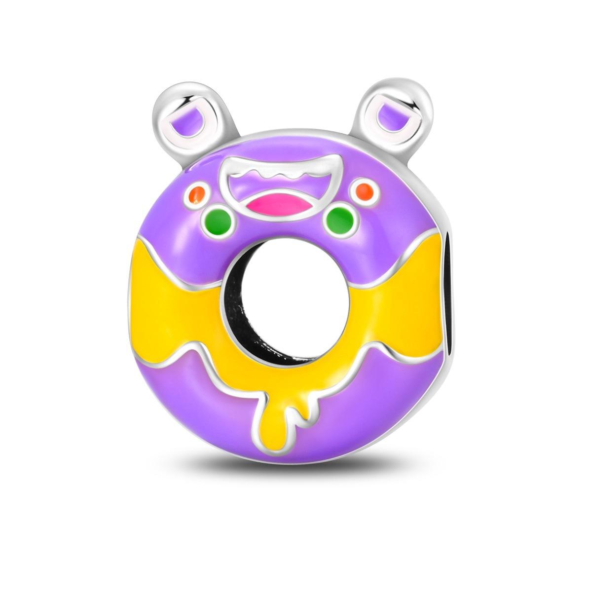 

Cartoon Linkage Donut Series Copper Silver Plated 9 Drops Oil Diy Bracelet Necklace Beads