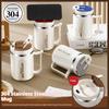 304 Stainless Steel Coffee Mug With Spoon Double Wall Thermal Stainless Steel Cold Water Drinks Tumbler Tea Milk Cup