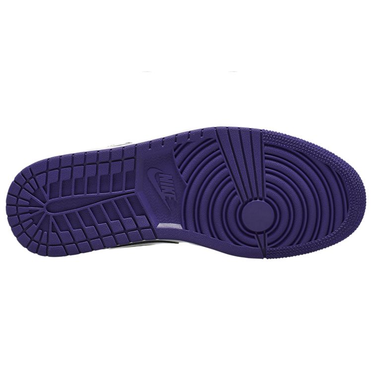 Air Jordan 1 Low Court Purple Unisex Sneakers White Black-Court-Purple 553558-125