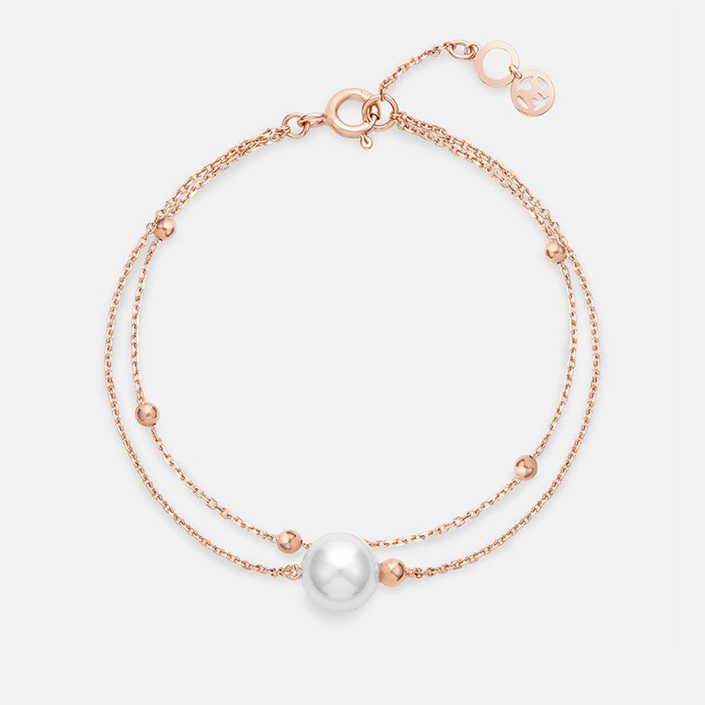 René Perla Sterling Silver Rose Bracelet A243Sb9214Rph