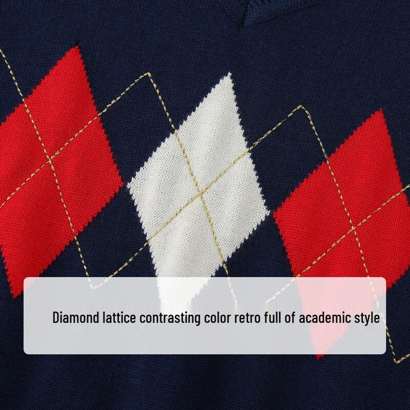 YEEHOO Boys' College Style Wool Blend Knitted Vest