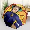 Fireman Fire Trucks Themed Travel Umbrella-8 Ribs Automatic Opening and Closing, Portable Folding Design, Compact and Stylish Umbrella Suita