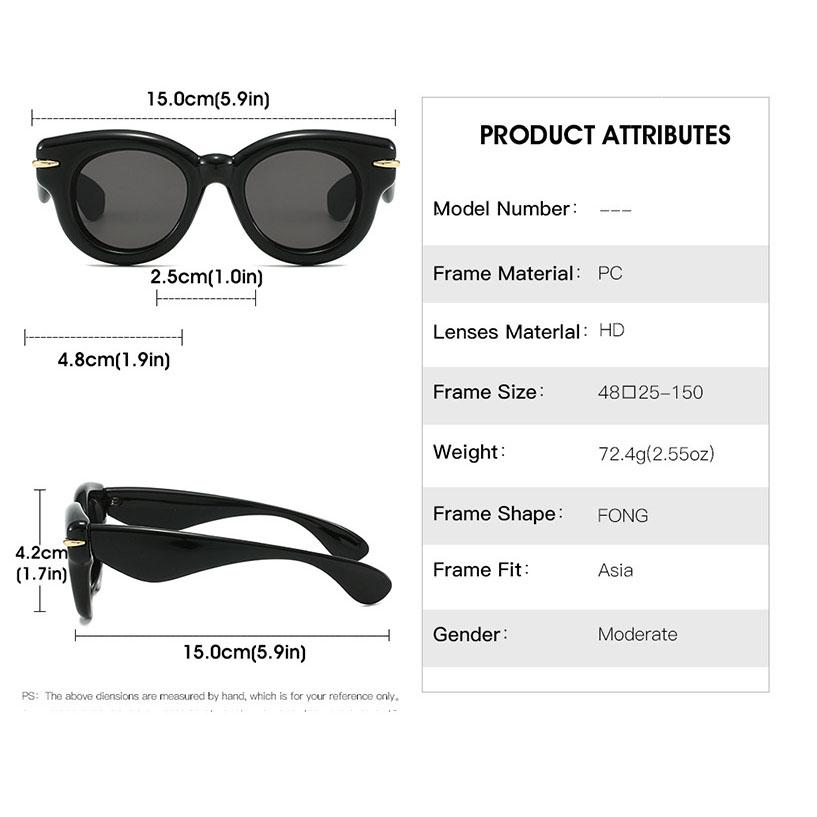 Y2K Luxury Designer Bubble Big Frame Round Sunglasses Vintage Punk Pink Shades for Women Men