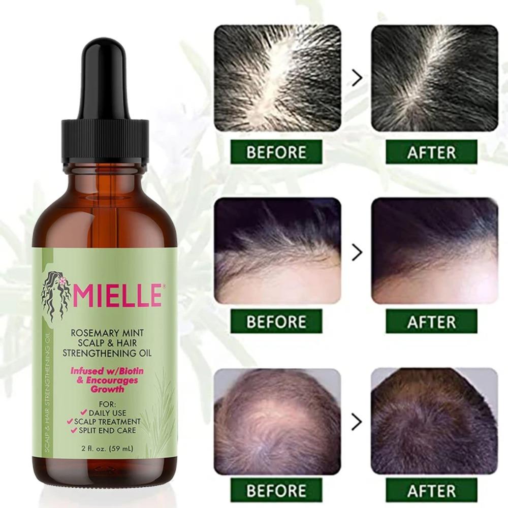 

Rosemary Mint Hair Growth Essential Oil Hair Smooth Serum Dry Mielle Organics