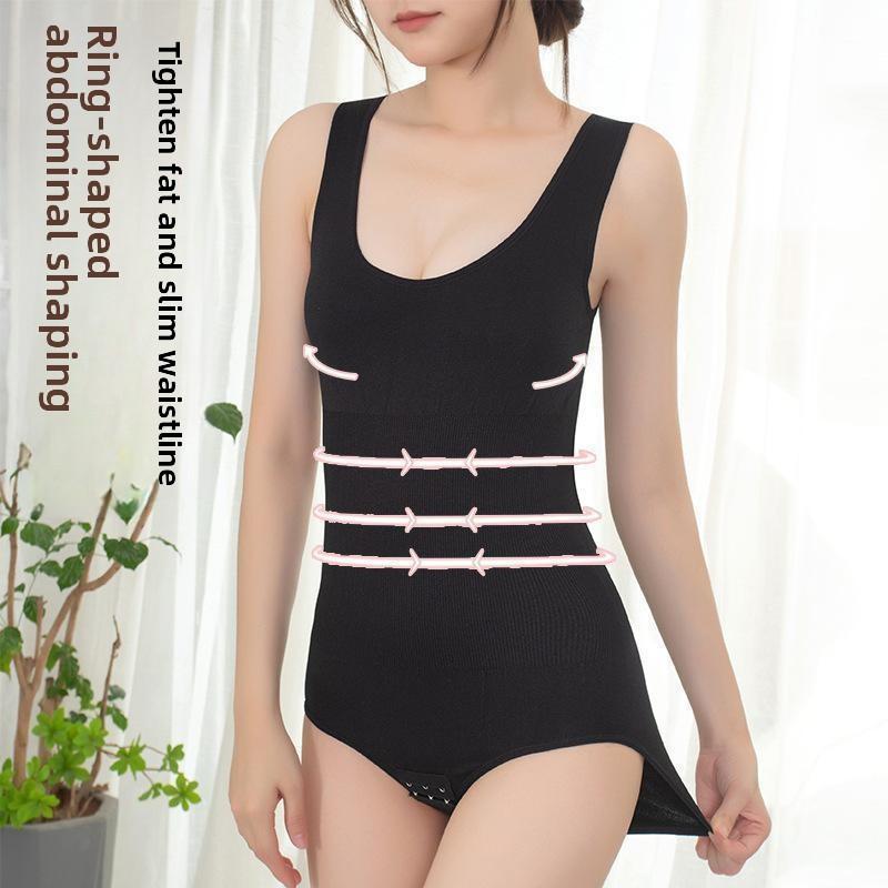 Neuer nahtloser Body mit Po-Lifting- und Bauchkontrollhose für Damen Öffnung mit Frontknöpfen, schrittloses Design Dreieckförmiger formender Body