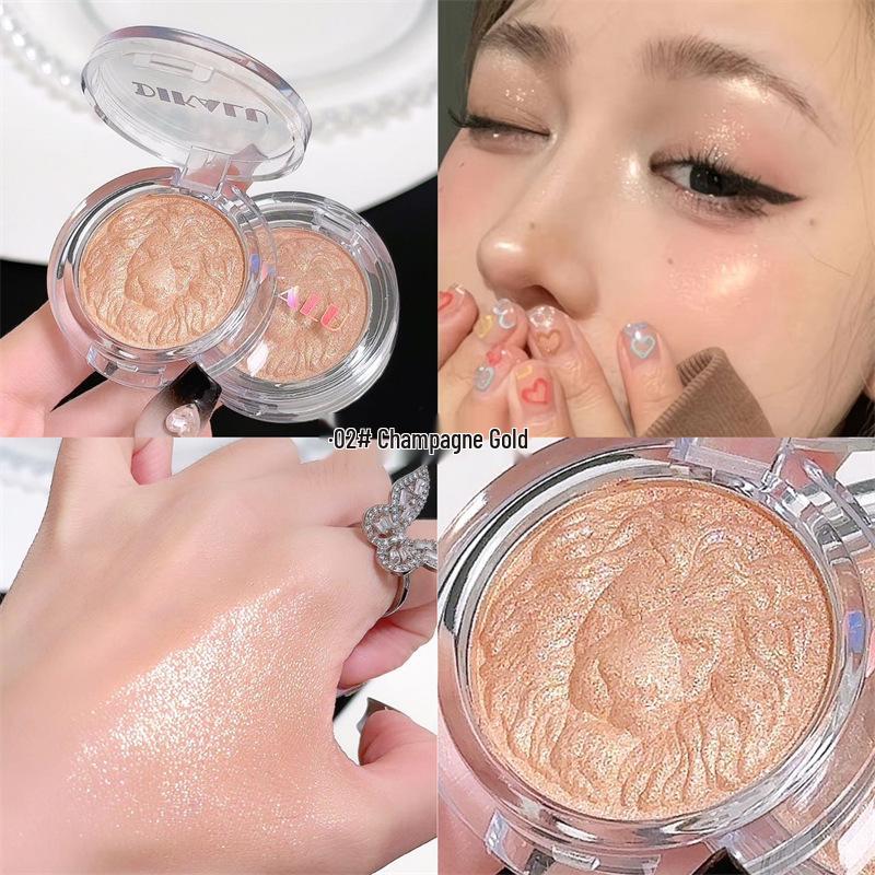 Dikalu Lion Head Highlight & Contour Palette: Shimmer & Pearlescent Glow