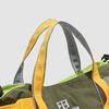 Lightweight Nylon Colorblock Tote Bag with Side Mesh Pockets Crossbody Casual Shoulder Purse for Daily