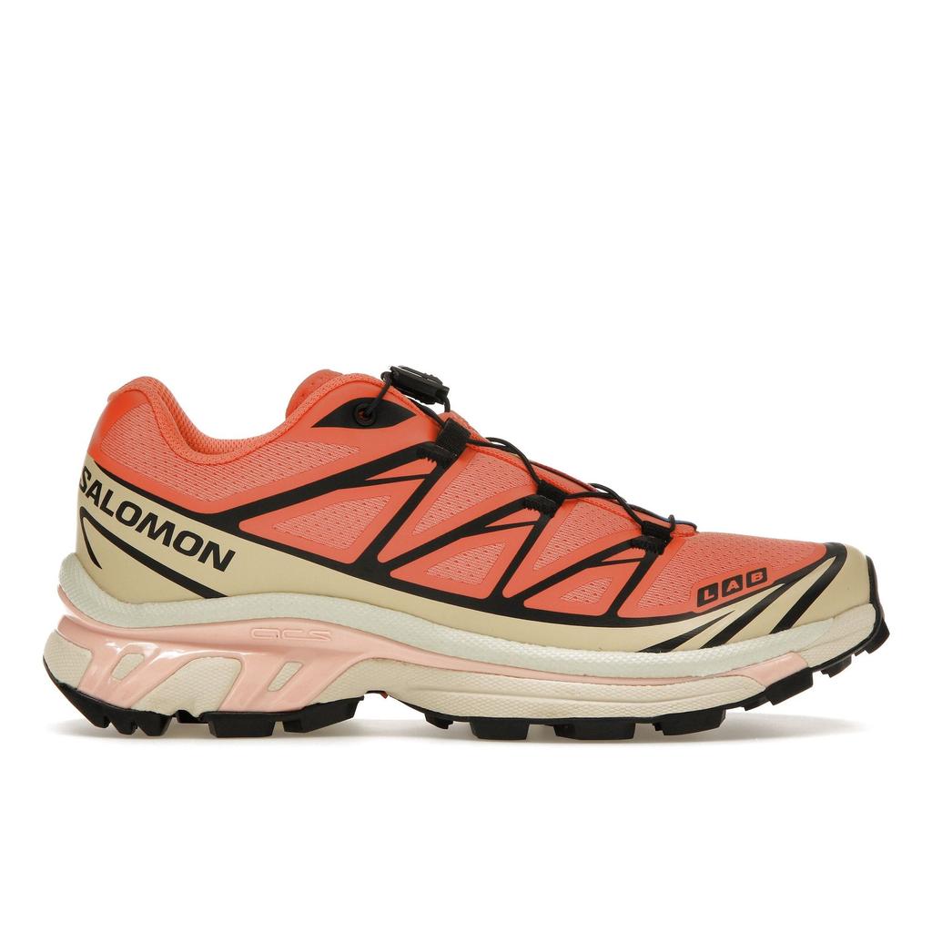 SALOMON XT-6 Living Coral Unisex Sneaker Orange Schwarz Zement L47445000