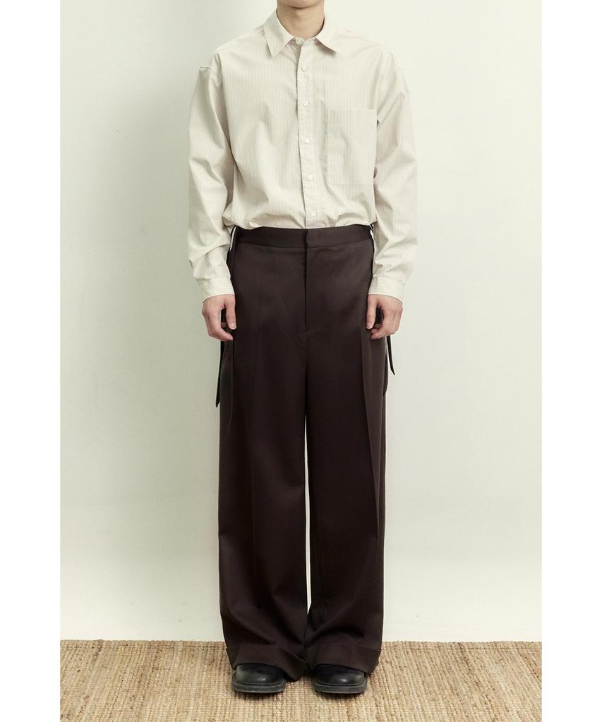YOUTH String Wide Pants - Brown