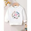 European Sizes Cute and Fun Printed Pattern, Thin and Versatile Comfortable Round Neck Hoodie for 0-3 Year Old Kids , Suitable for Outdoor Wear
