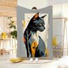 Artistic Pattern C-catS Throw Lightweight 240g Flannel Blanket Soft Skin-friendly for Summer Cooling