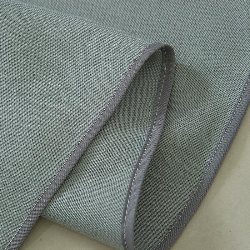 Pastoral style solid color polyester cotton small short curtain finished product, through rod curtain