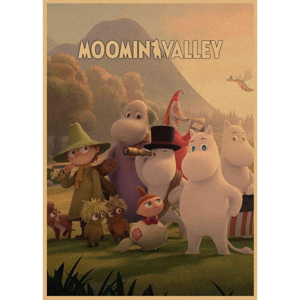 Moomin Family Retro Cartoon Poster Wall Art Mural 397