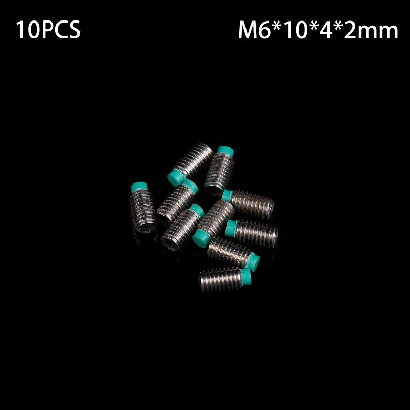 

10 Pcs Nylon Head Wire Setting Machine Rice Screw Buffer Head Screw Pom Head Stainless Steel M6 Screw A5